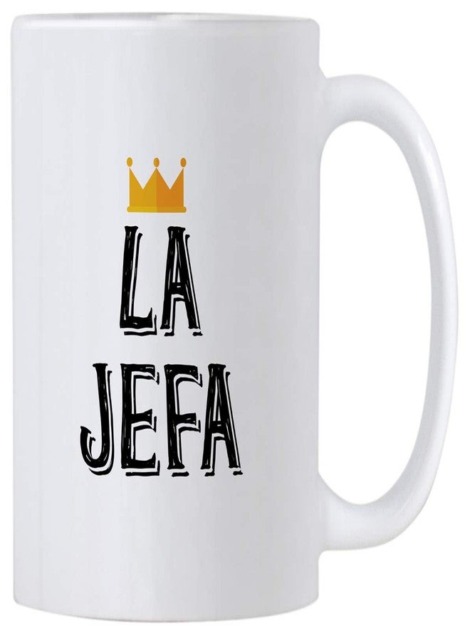 Casitika La Jefa Coffee 11 oz Mug. Cup idea for CEO, Boss or Mom. This Girl Leader Cup Can be Used as a Pen Holder. Mugs for Latin Women. - Image 1